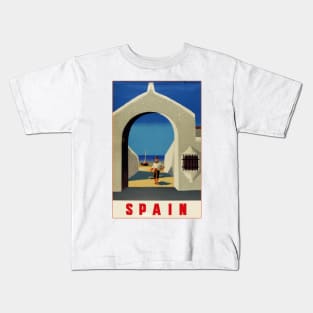 Spain - Vintage Travel Poster Design Kids T-Shirt